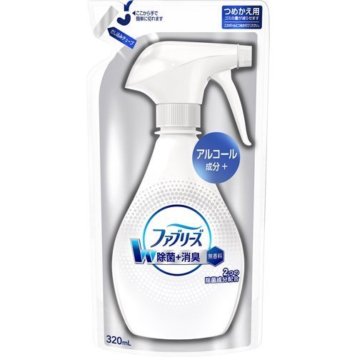 P＆G ファブリーズ W除菌 無香料 アルコール成分入り 詰替 320ml (24)