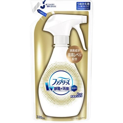 P＆G ファブリーズ W除菌 無香料 消臭成分プラス 詰替 320ml (24)