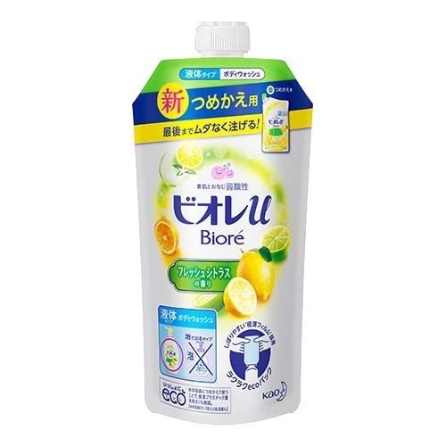ビオレu ボディウォッシュ フレッシュシトラスの香り 詰替用 340ml (24)