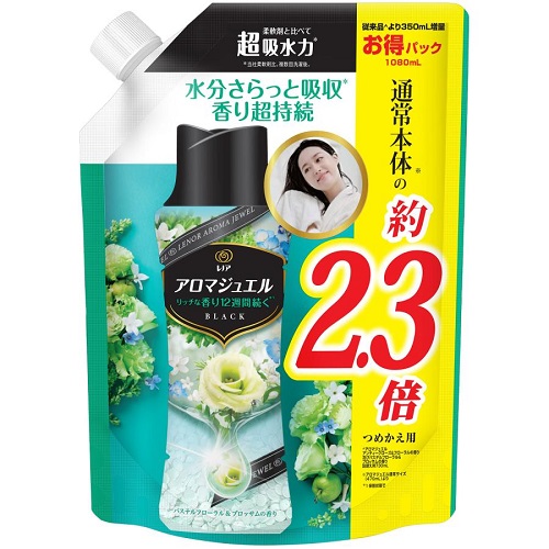 レノアハピネス アロマジュエル パステルフローラル＆ブロッサムの香り 詰替 特大 1080ml (6)
